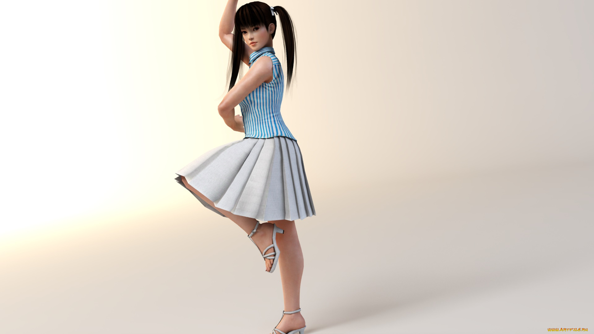 3д, графика, anime, , аниме, девушка, платье