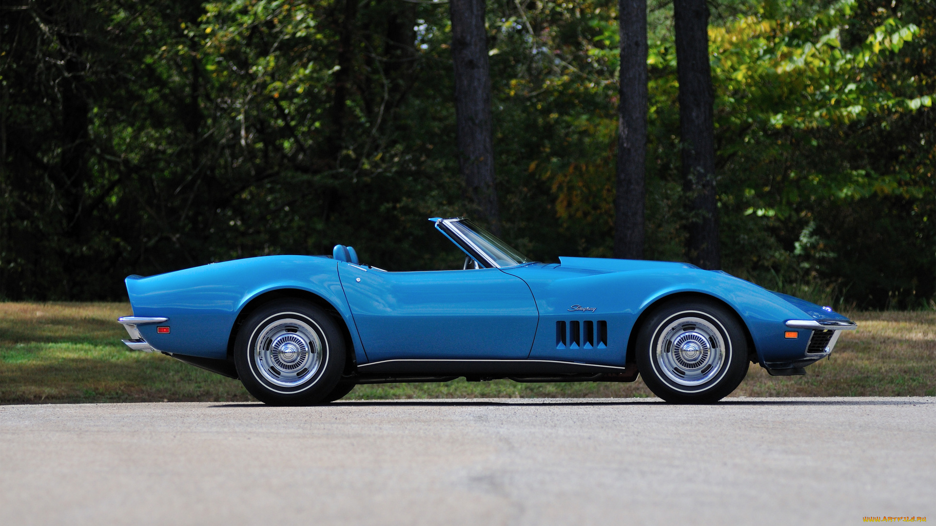 автомобили, corvette, blue