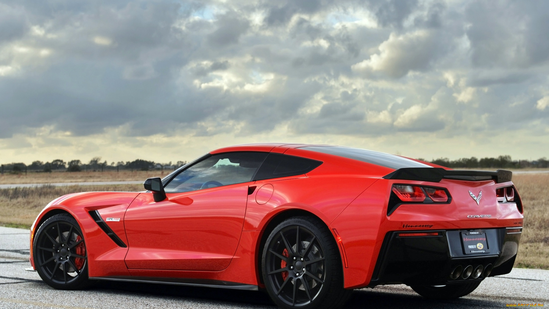 автомобили, corvette, красный, 2014, c7, hpe700, twin, turbo, stingray, hennessey