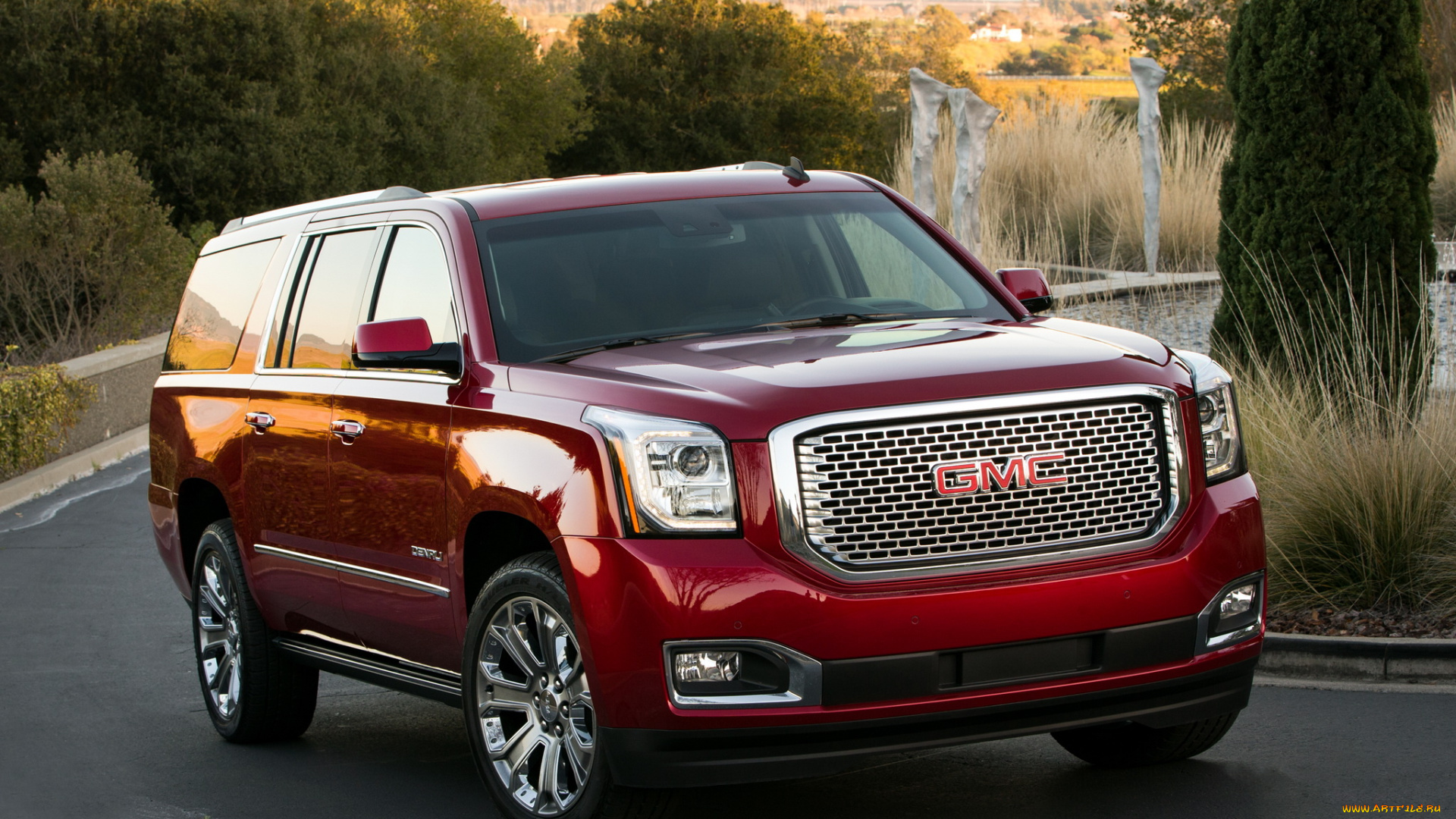 автомобили, gm-gmc, gmc, красный, 2014, xl, denali, yukon