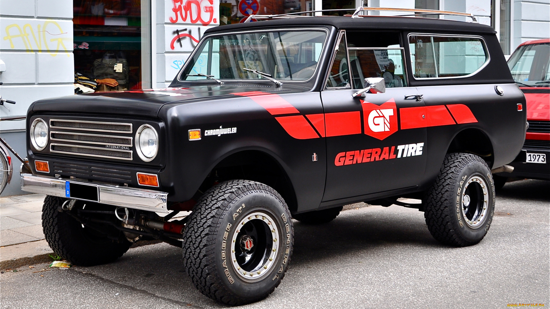 автомобили, выставки, и, уличные, фото, scout, black