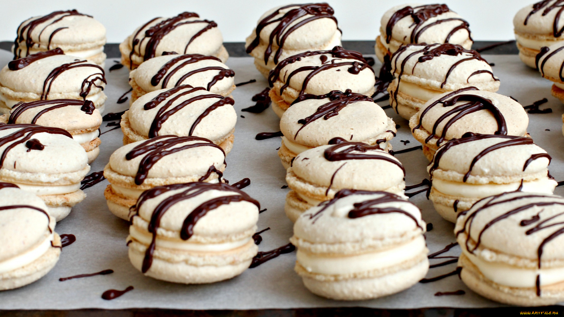 еда, -, макаруны, макаруны, шоколад