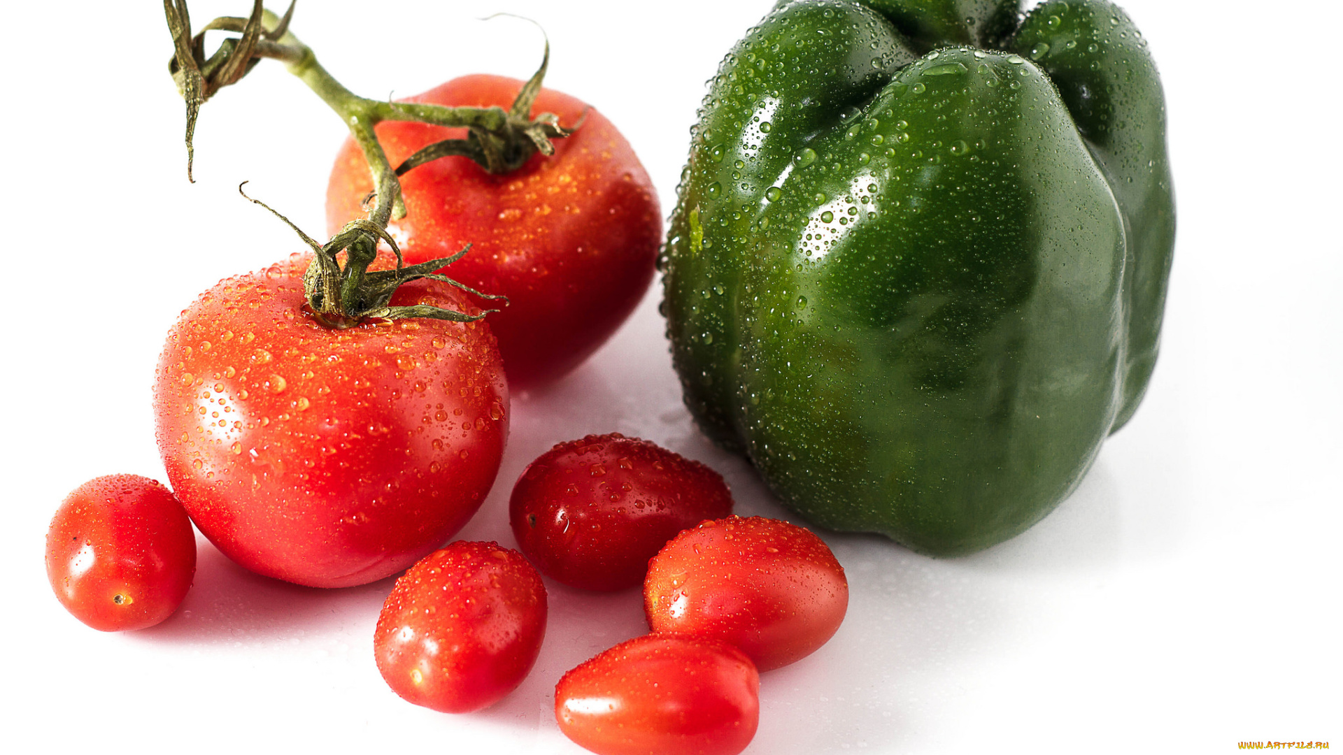 еда, овощи, перец, помидоры, томаты