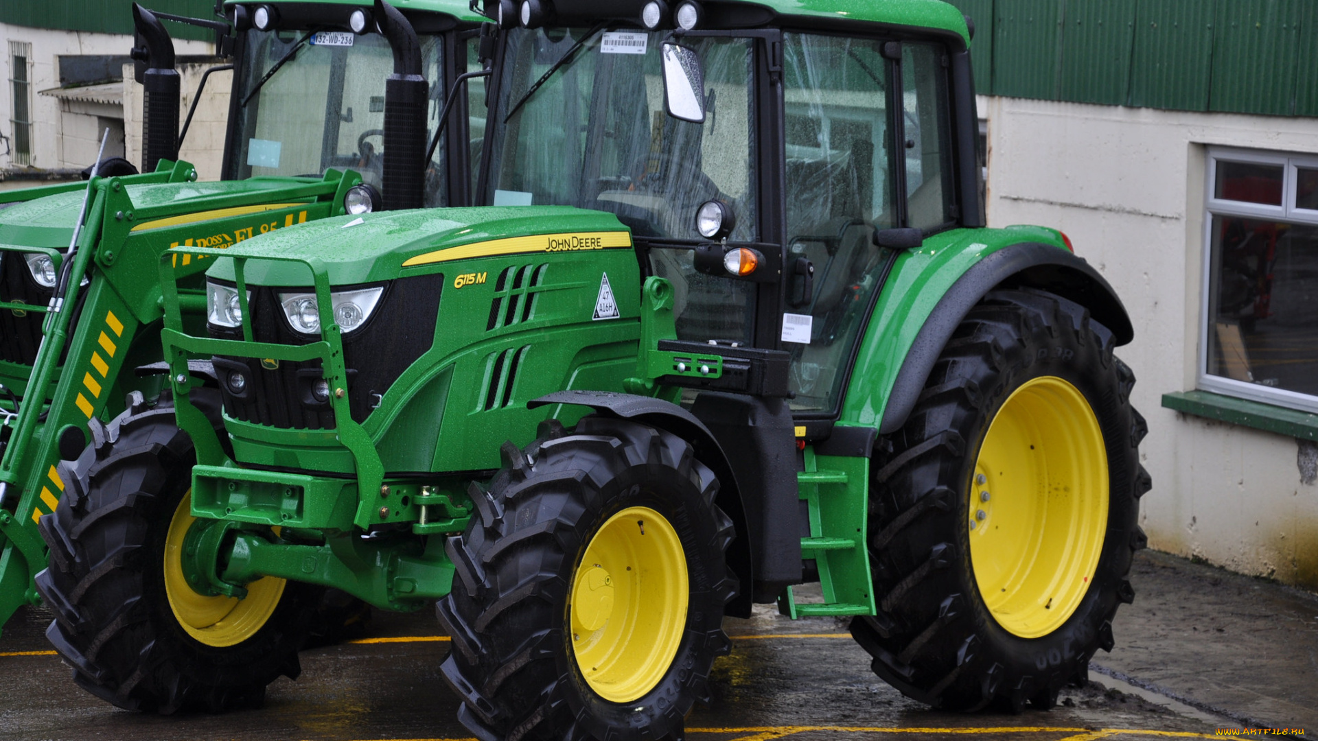 john, deere, 6115m, tractor, техника, тракторы, трактор, колесный, универсальный