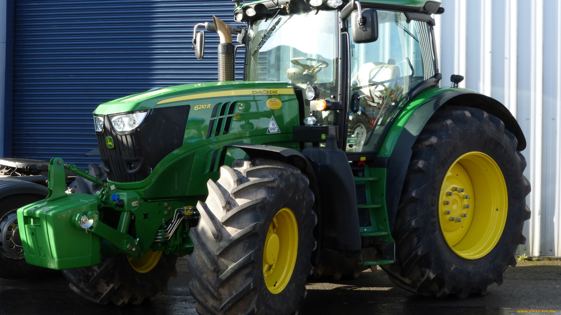 john, deere, 6210r, tractor, техника, тракторы, трактор, колесный, универсальный
