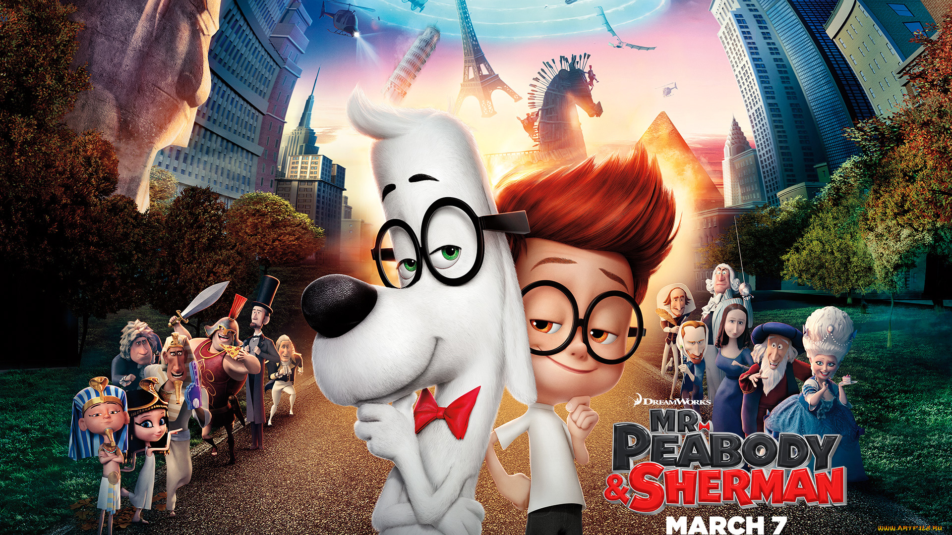 mr, , peabody, &, sherman, мультфильмы, приключения, мистера, пибоди, и, шермана
