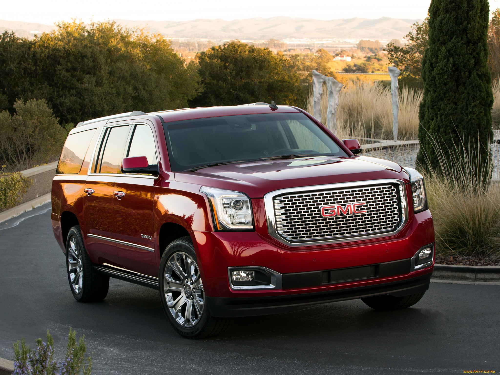 автомобили, gm-gmc, gmc, красный, 2014, xl, denali, yukon