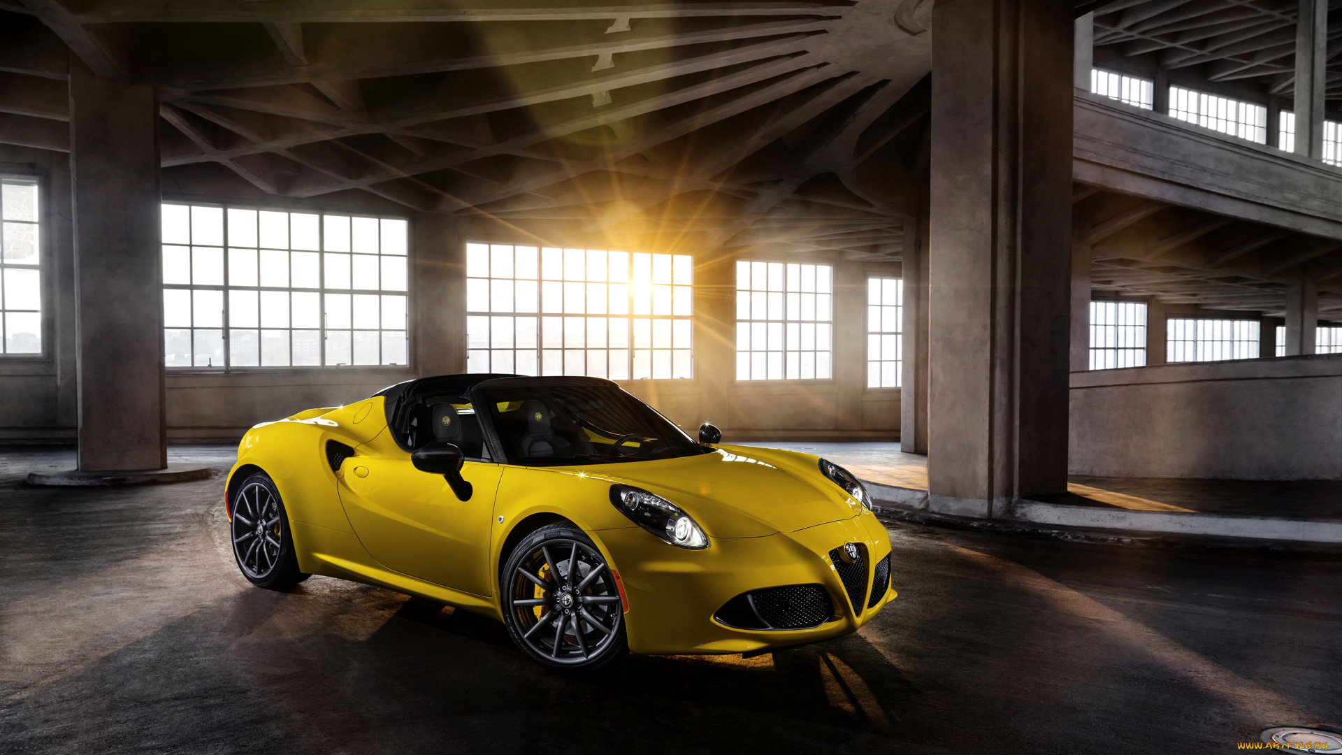 2015, alfa, romeo, 4c, spider, автомобили, alfa, romeo, тюнинг, металлик, желтый, alfa, romeo