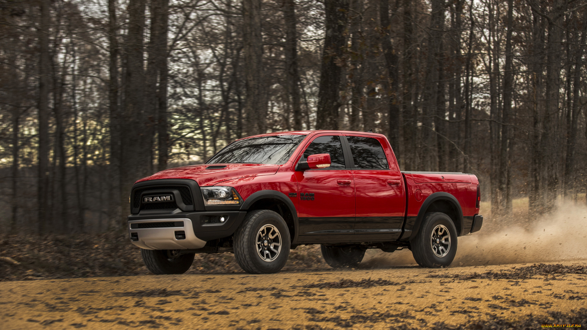 2015, ram, 1500, rebel, автомобили, ram, красный, тюнинг, dodge, лес