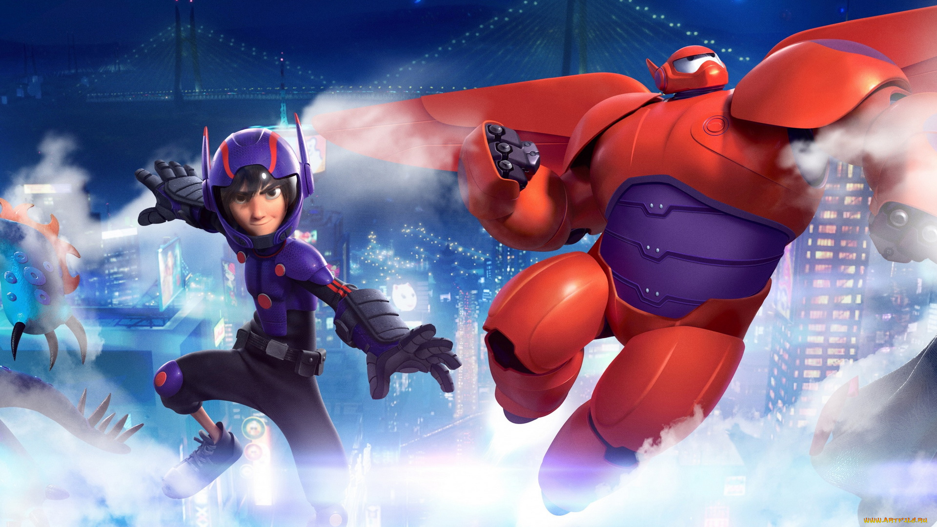 мультфильмы, big, hero, 6, персонажи
