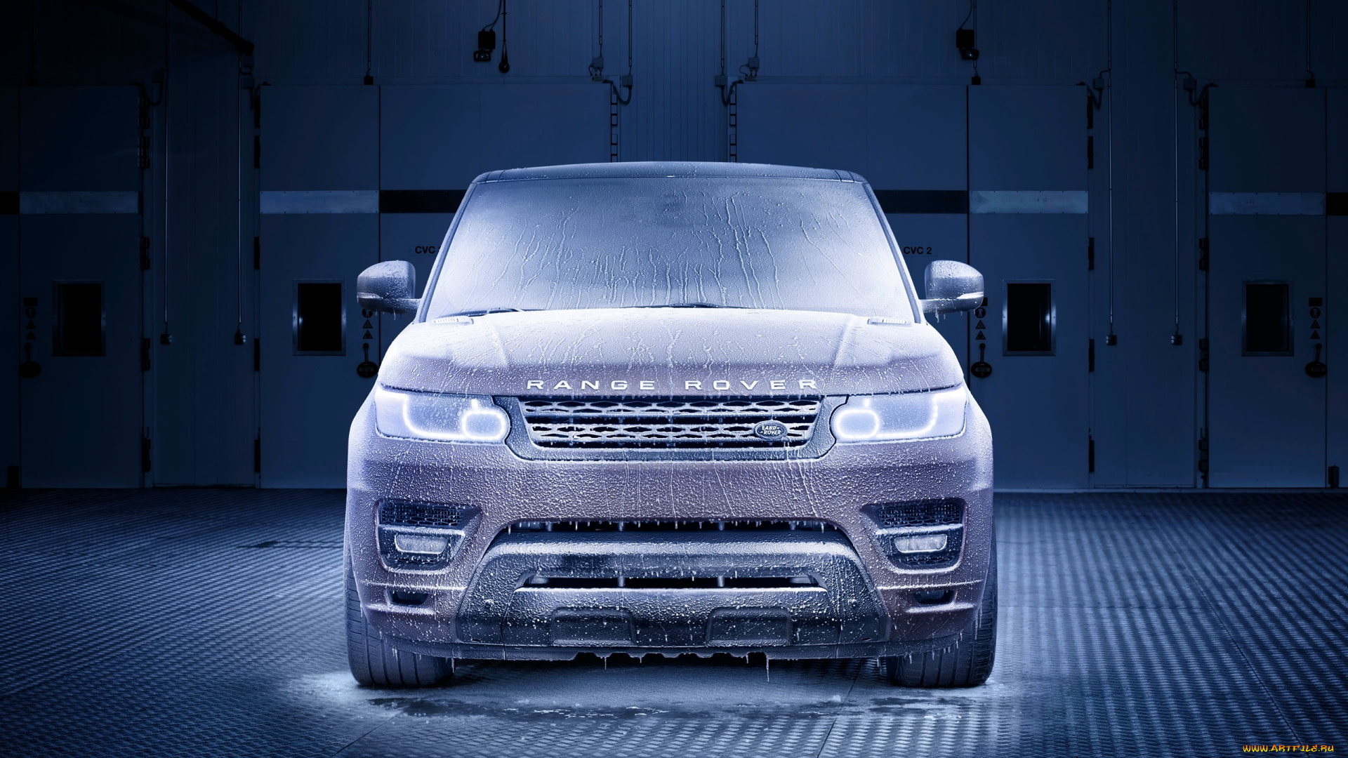 range, rover, автомобили, land, rover, передок, холод, лед, sport, авто, мороз, range, фары