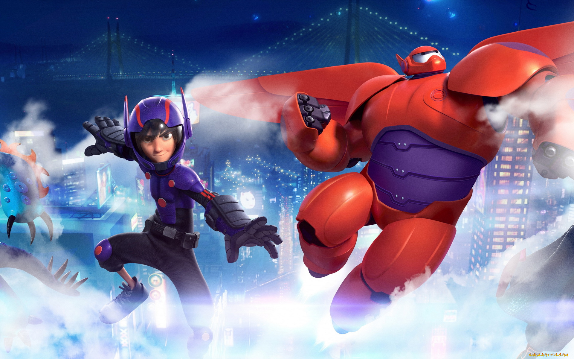 мультфильмы, big, hero, 6, персонажи