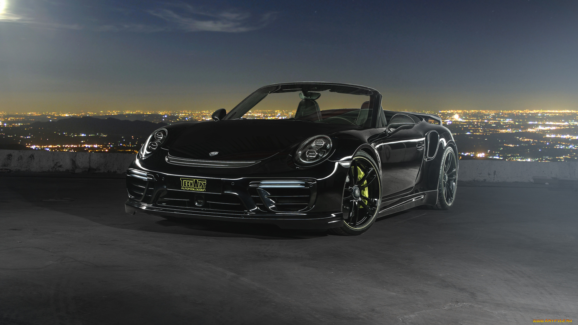 автомобили, porsche, turbo, 911, techart, 2016г, cabriolet, 991