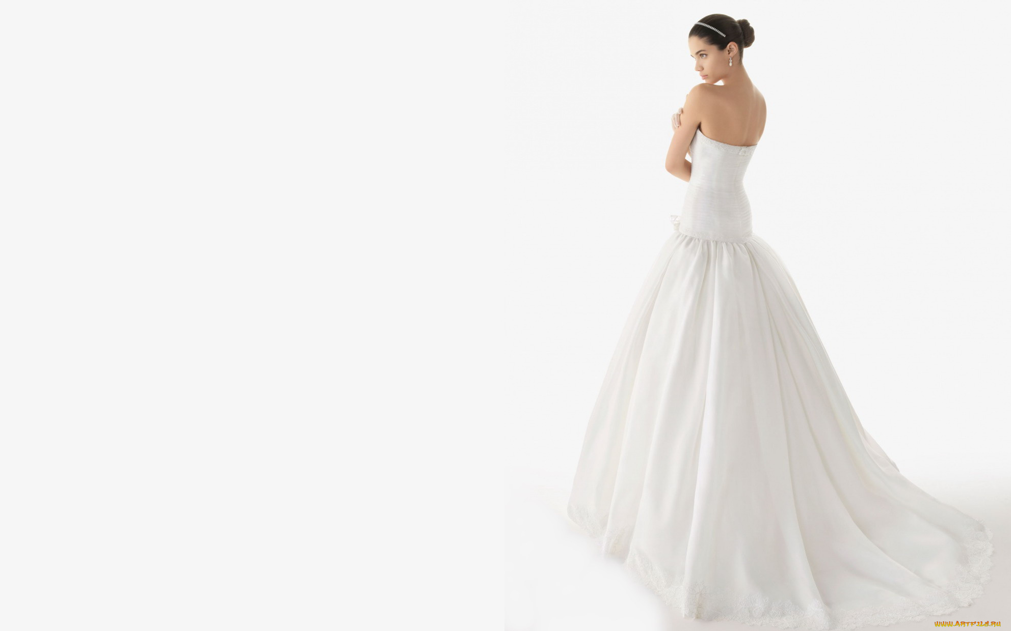 девушки, sara, sampaio, платье, невеста, сара, сампайо, модель, ободок, спина