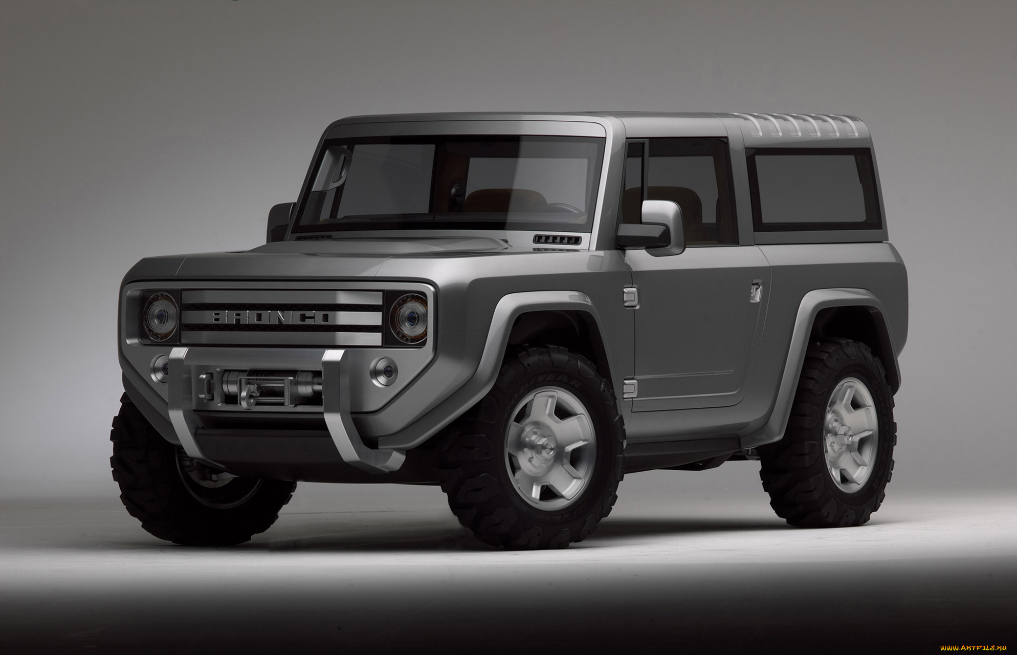 2004, ford, bronco, concept, автомобили, ford, car, concept, bronco, 2004, серый, фон, внедорожник, джип
