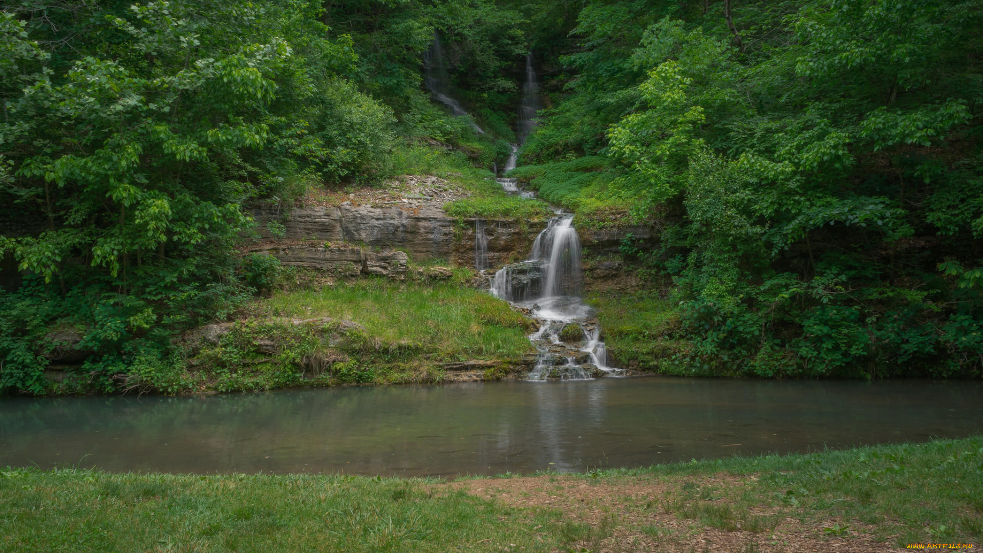 природа, водопады, лес, водопад, ручей, речка, река
