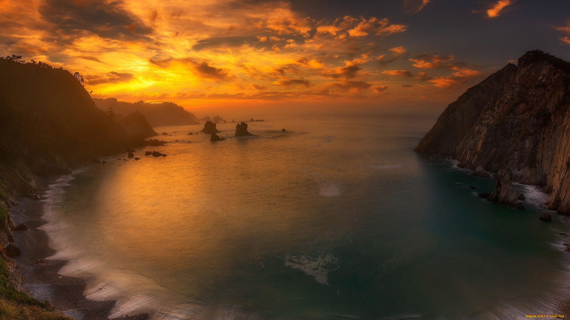 природа, восходы, закаты, море, побережье, небо, красиво