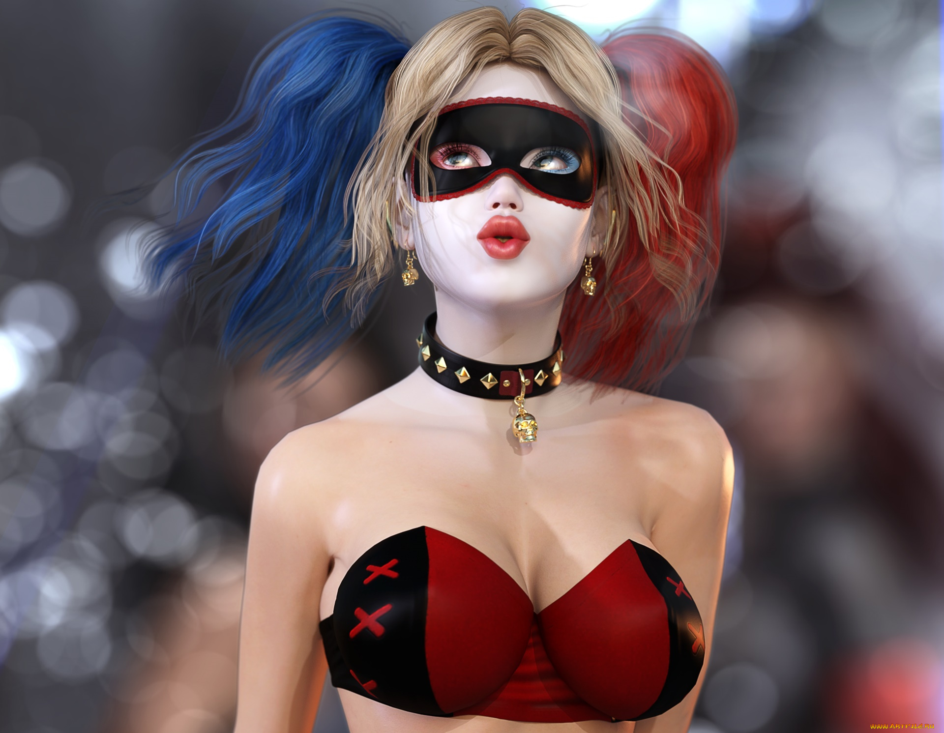 3д, графика, фантазия, , fantasy, девушка, взгляд, фон