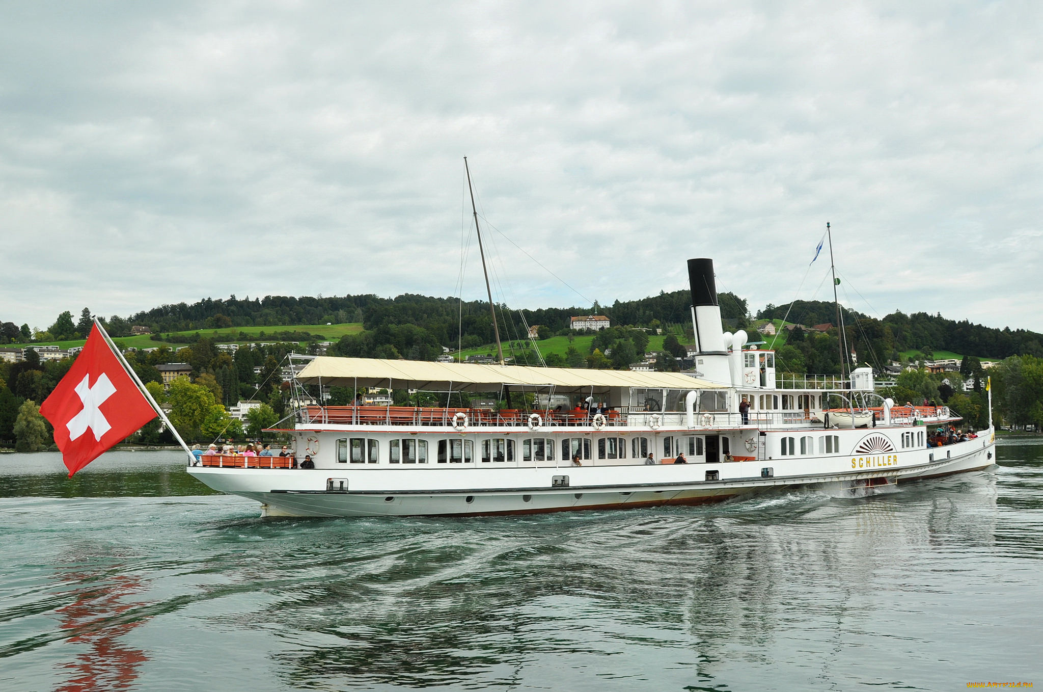 корабли, пароходы, теплоход, река