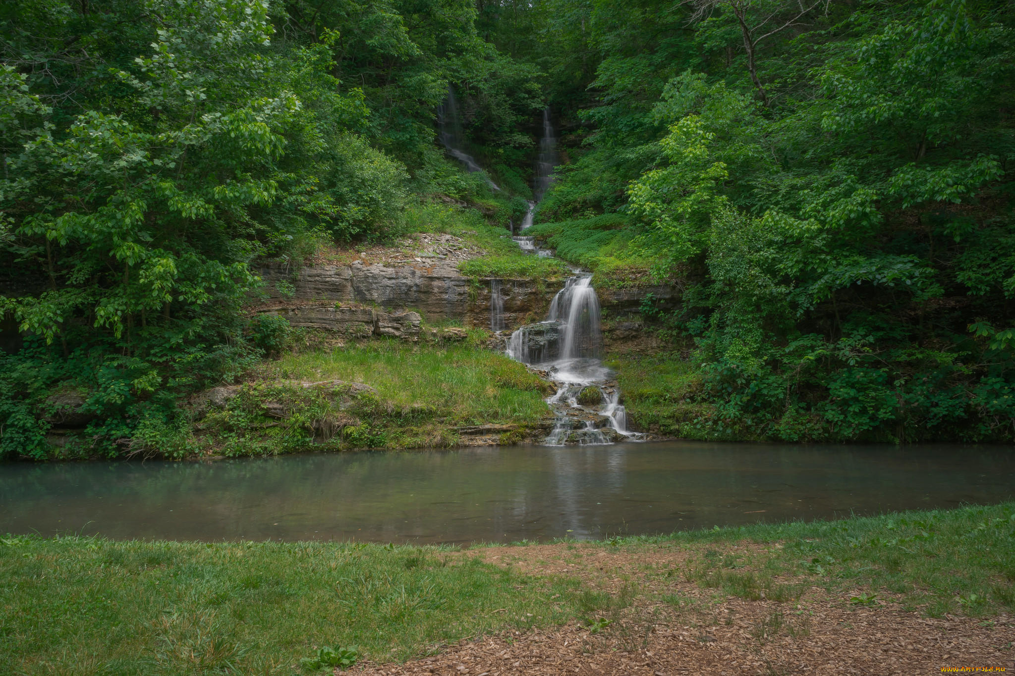 природа, водопады, лес, водопад, ручей, речка, река