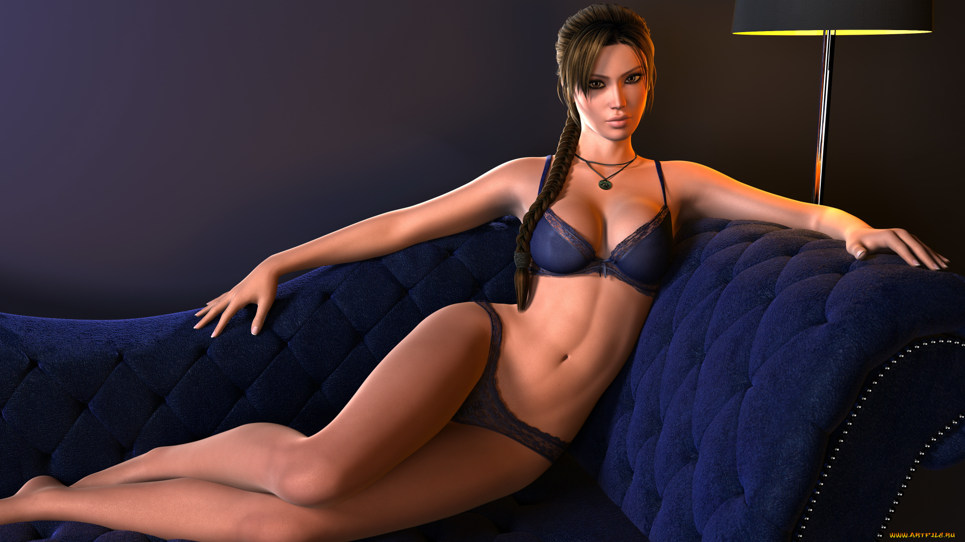 3д, графика, люди, , people, бельё, диван, фон, девушка