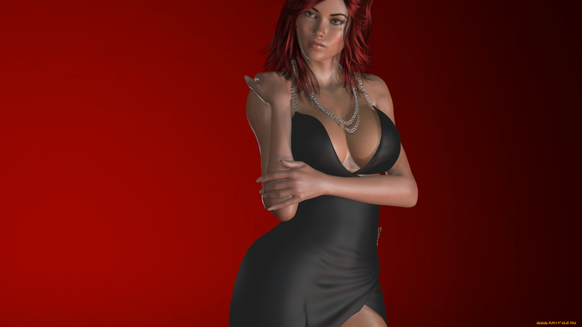 3д, графика, люди, , people, девушка, взгляд, фон