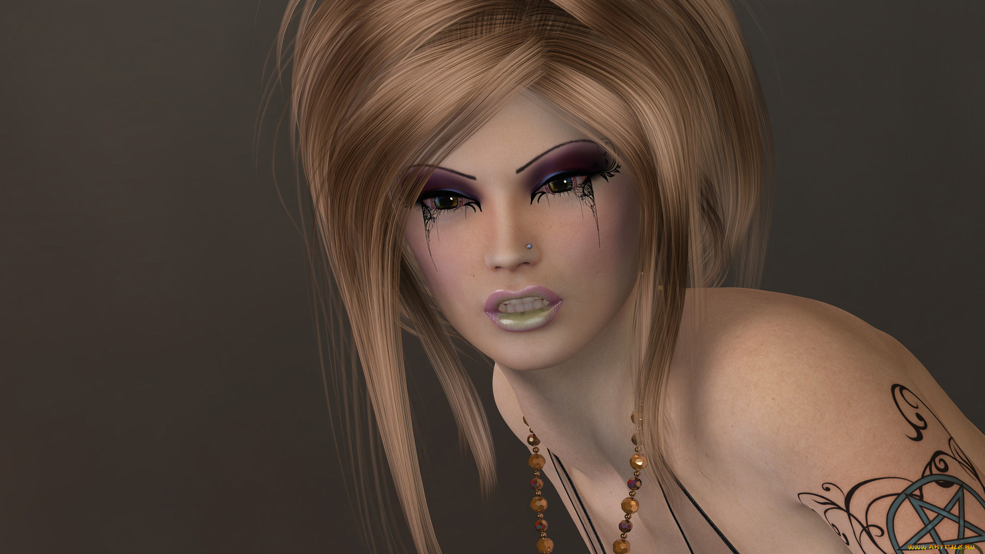 3д, графика, портрет, , portraits, фон, взгляд, девушка