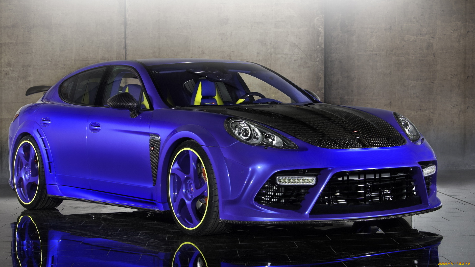 автомобили, porsche, тюнинг, синяя