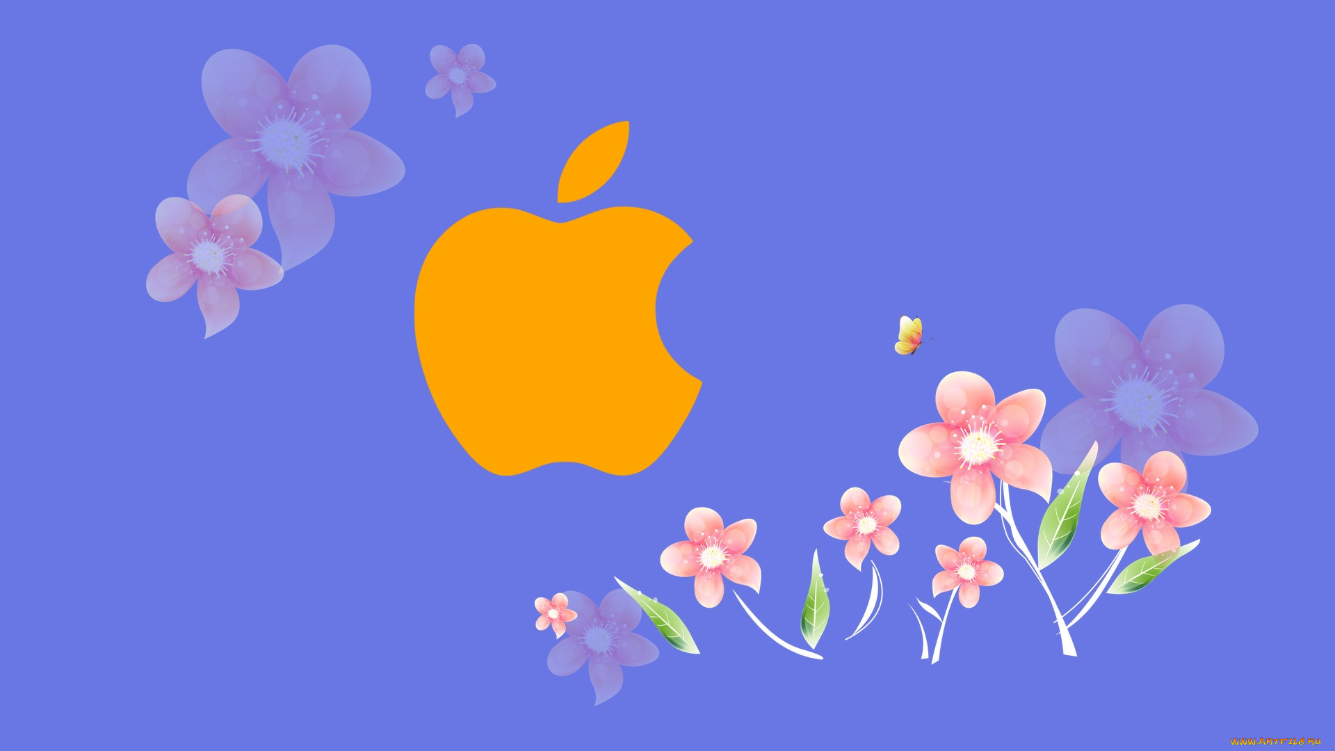 компьютеры, apple, логотип, фон