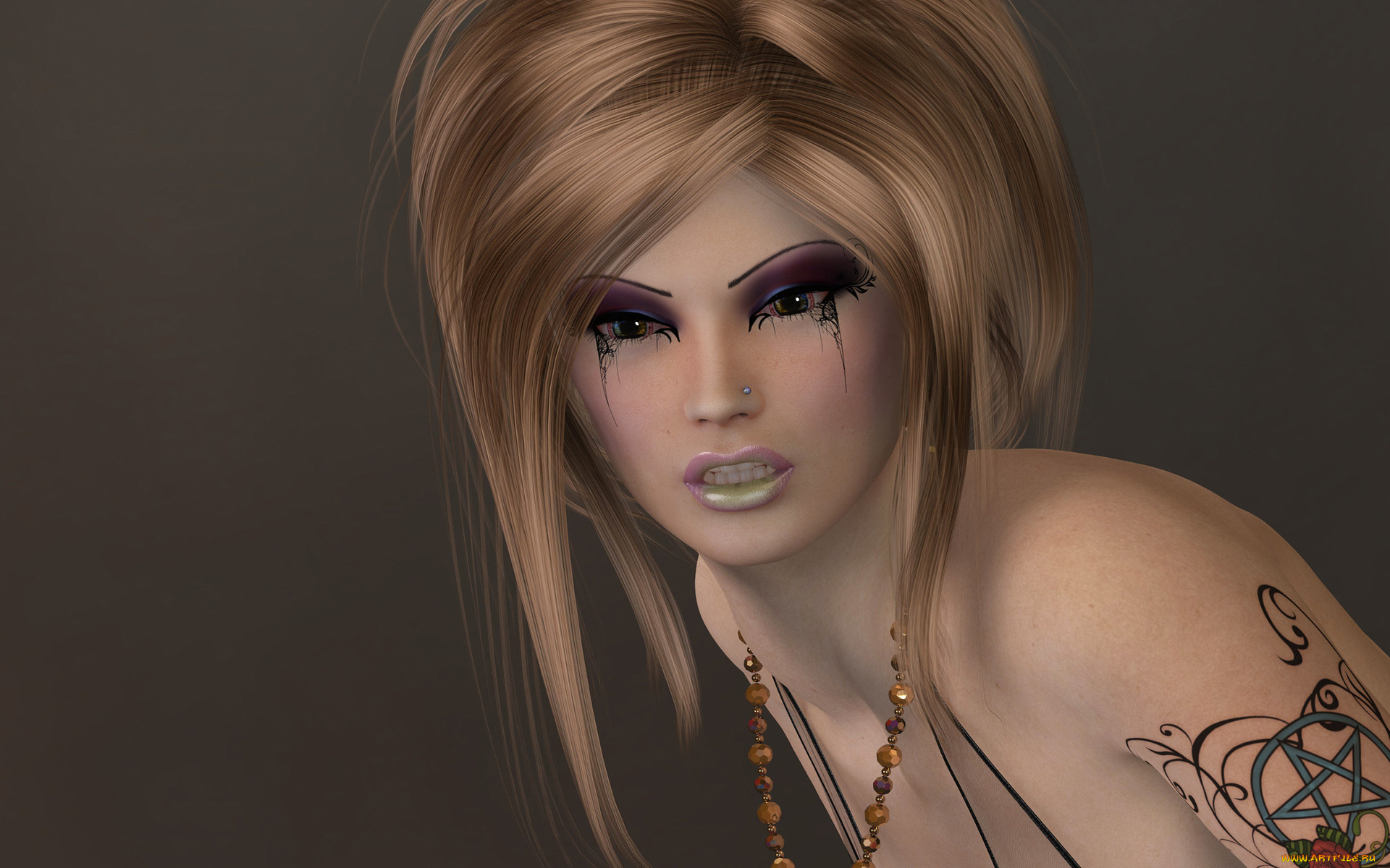 3д, графика, портрет, , portraits, фон, взгляд, девушка