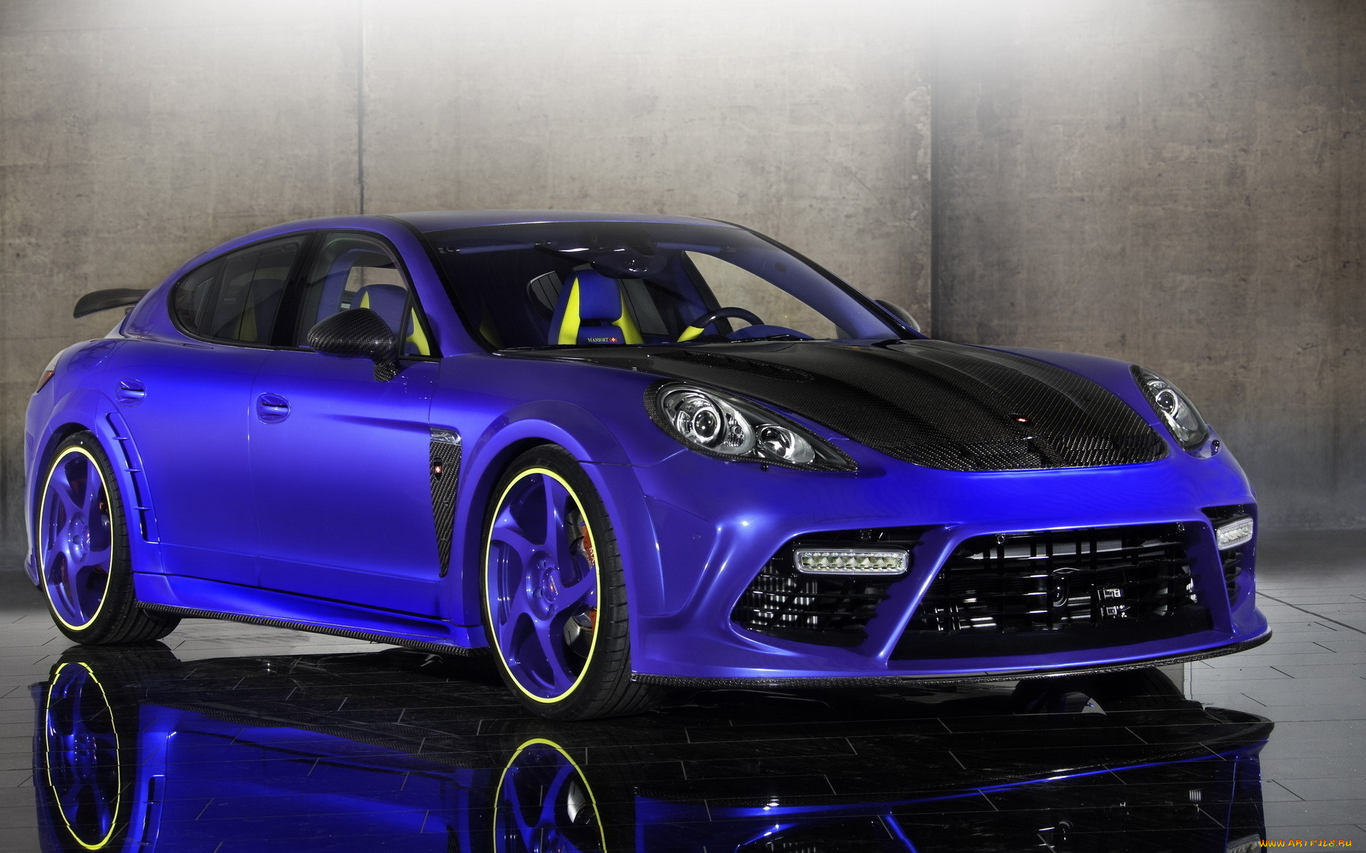 автомобили, porsche, тюнинг, синяя