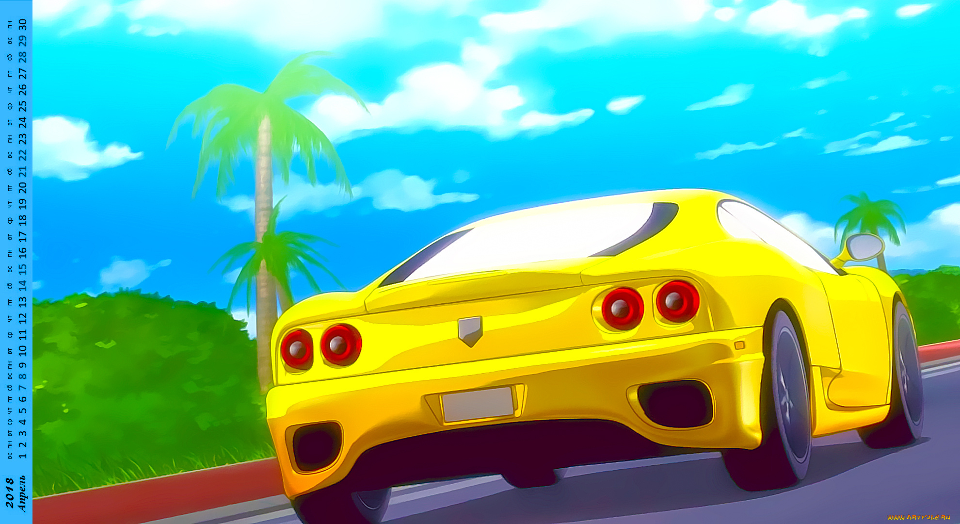 календари, рисованные, , векторная, графика, машина