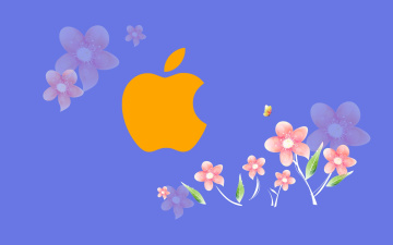 обоя компьютеры, apple, логотип, фон