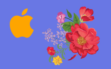 Картинка компьютеры apple логотип фон