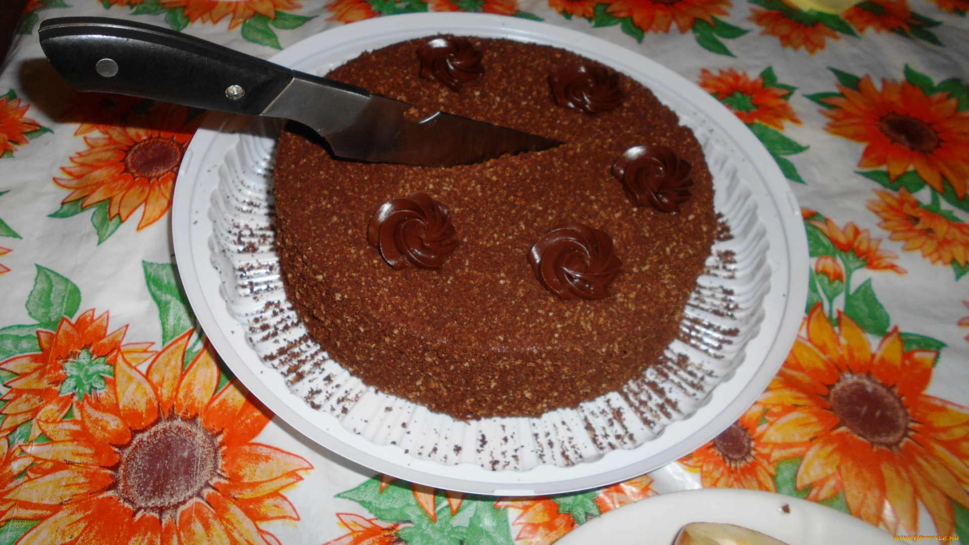 еда, торты, нож, торт