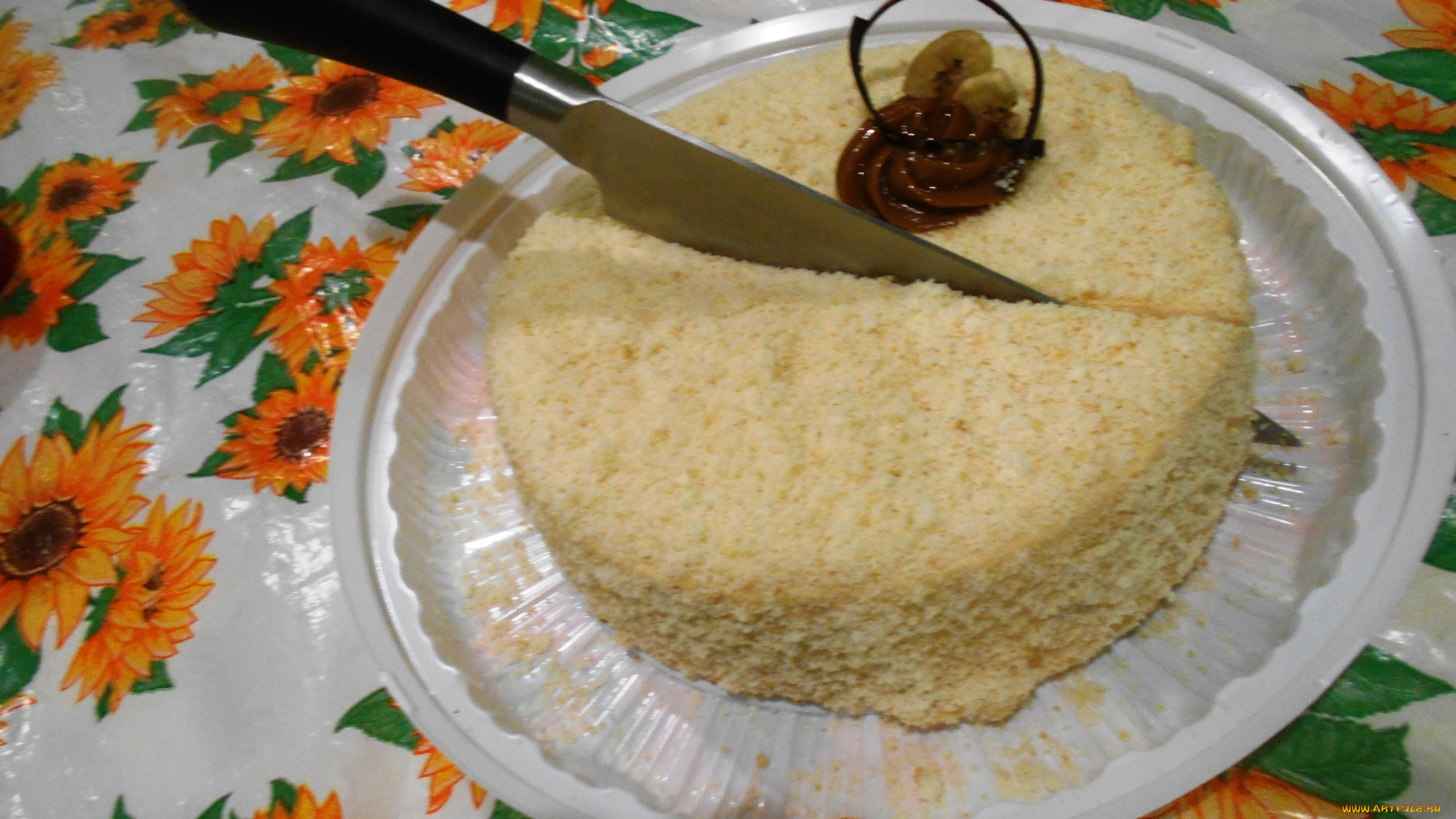 еда, торты, нож, торт