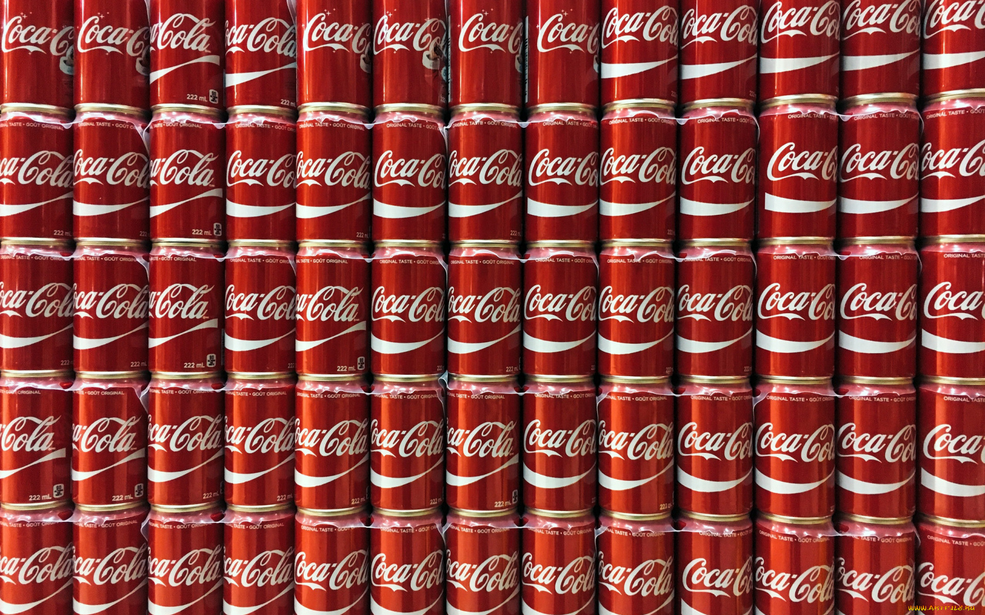 бренды, coca-cola, кока, -, кола, банки, цвет, фон