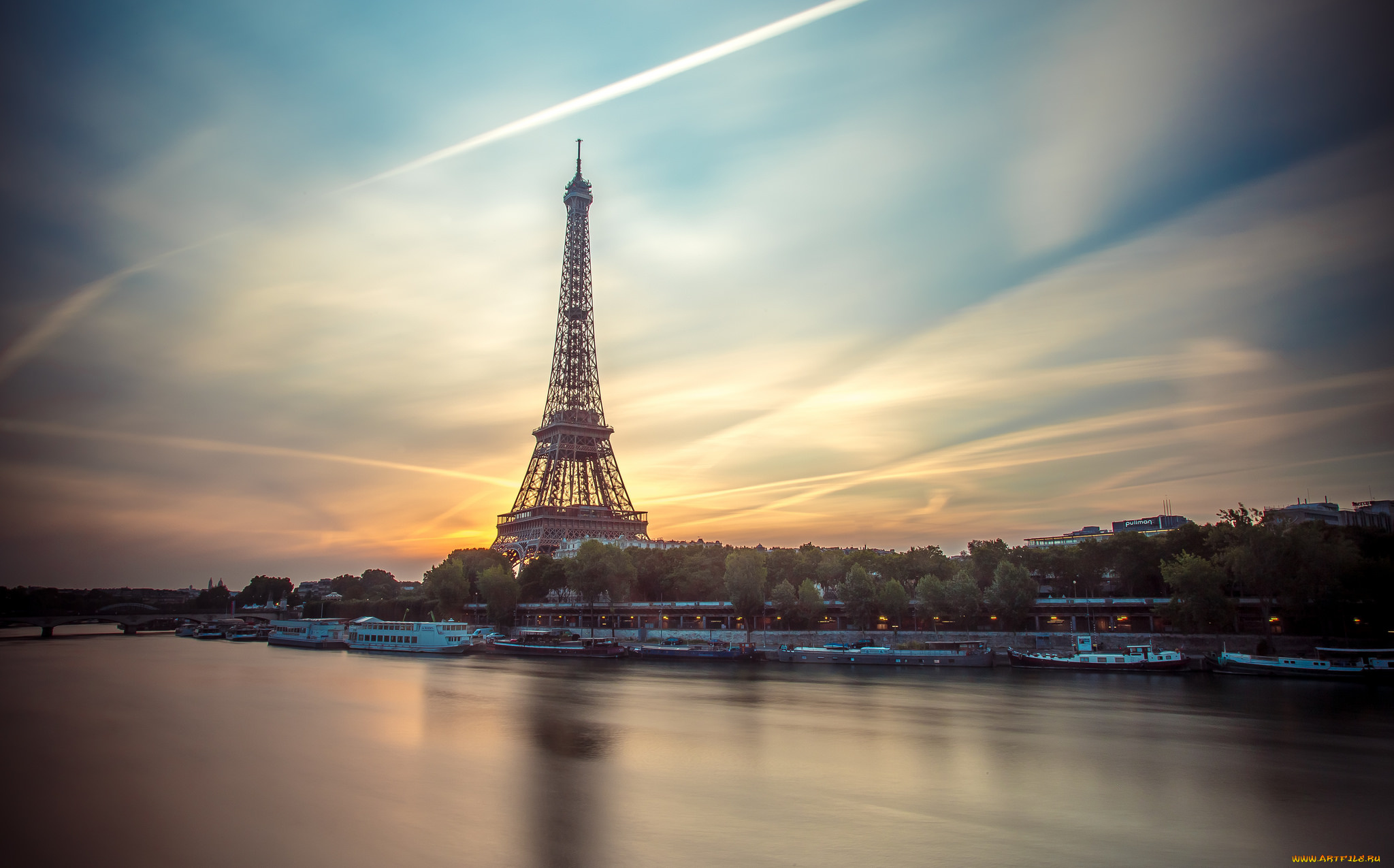 eiffel, tower, in, paris, города, париж, , франция, простор