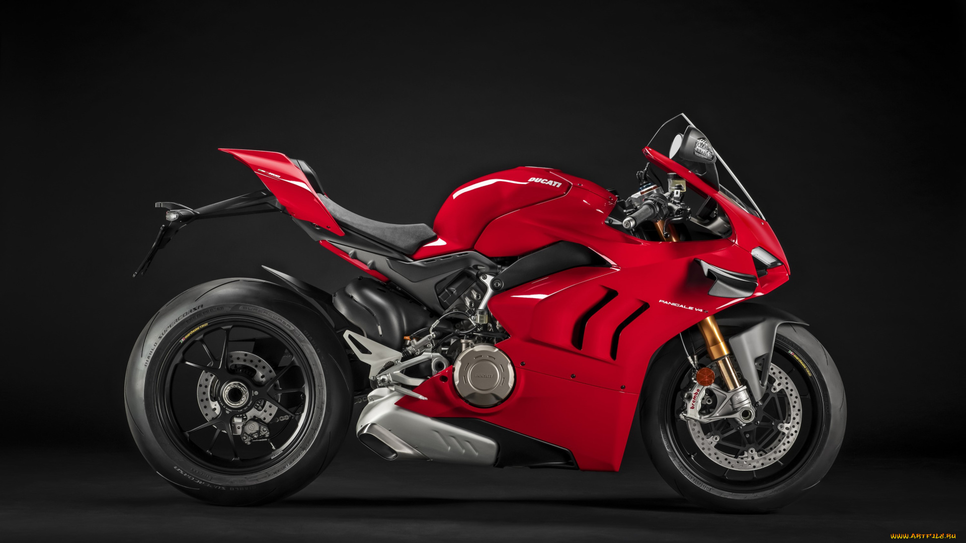ducati, panigale, v4s, мотоциклы, ducati, panigale, v4s, мотоцикл, красный