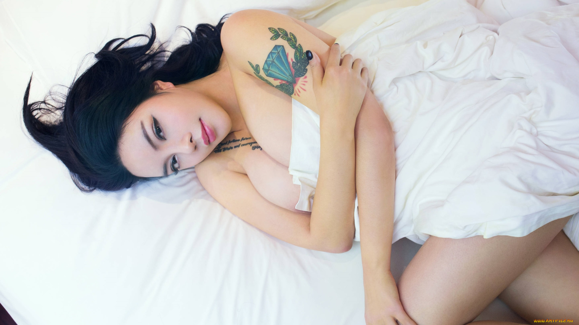 feng, yu, zhi, девушки, feng, yu, zhi, девушка, модель, азиатка, брюнетка, поза, красотка, макияж, флирт