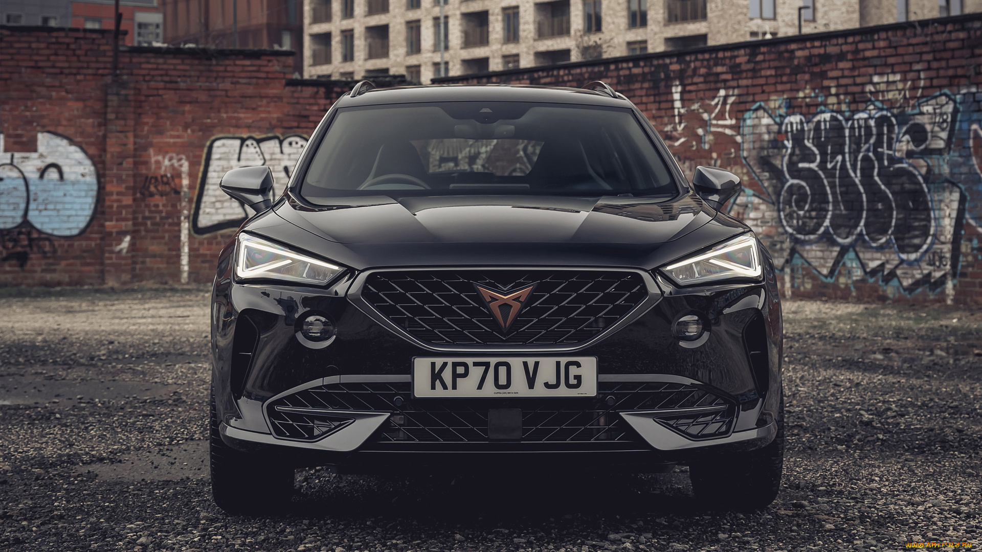 автомобили, cupra, 2021, сupra, formentor, 4k, вид, спереди, экстерьер, внедорожник, новый, черный, форментор, испанские