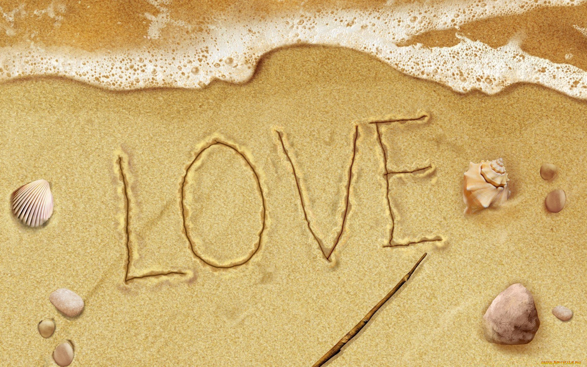 разное, надписи, , логотипы, , знаки, любовь, надпись, песок, море, ракушки