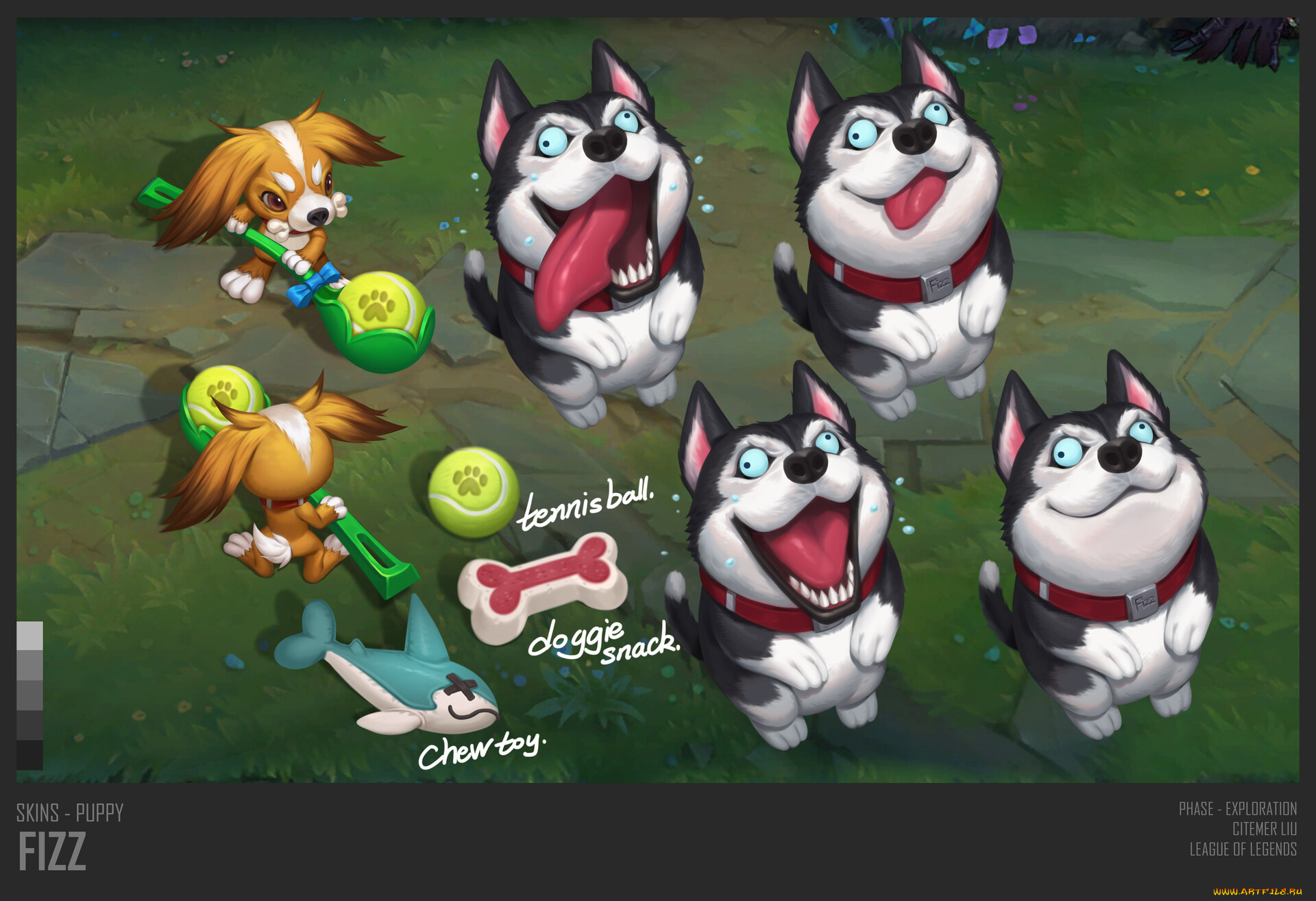 видео, игры, league, of, legends, fizz, собаки, игрушки