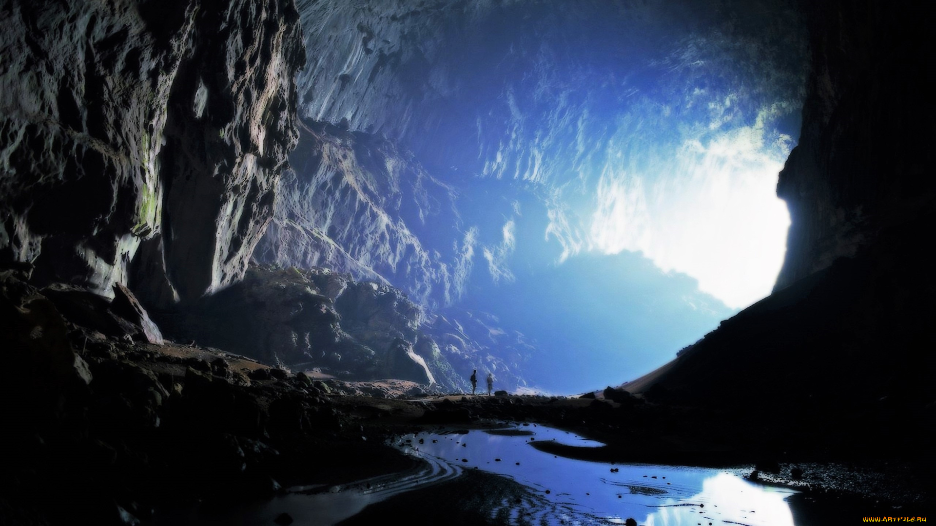 природа, горы, пещера, озера, люди