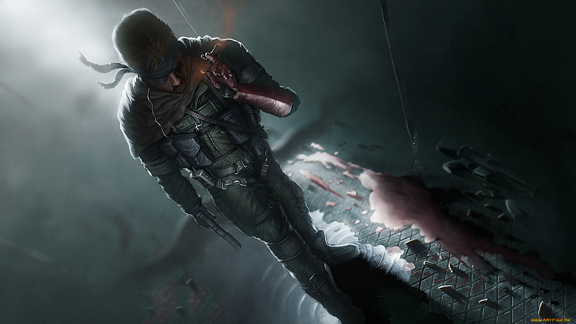 видео, игры, metal, gear, solid, v, , the, phantom, pain, мужчина, фон, пистолет, сигара