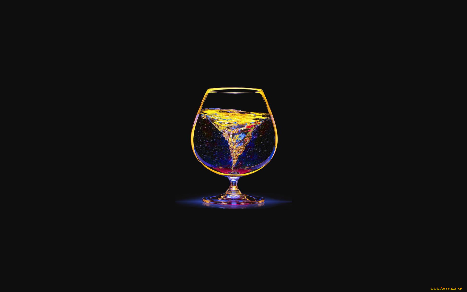 разное, компьютерный, дизайн, бокал, жидкость, водоворот