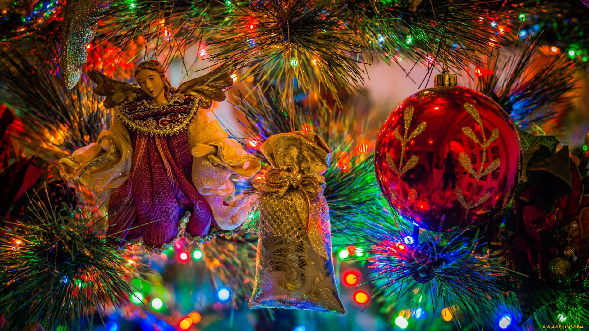праздничные, украшения, новогодняя