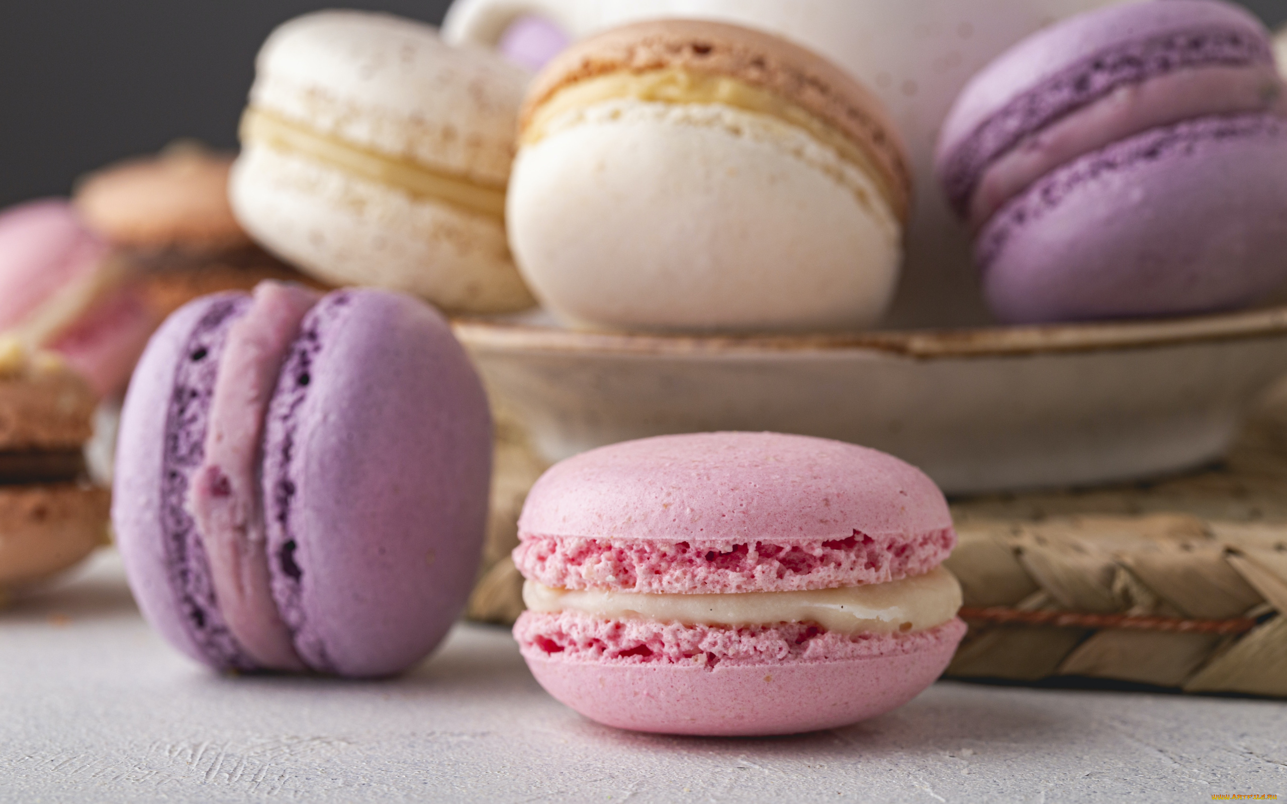 еда, макаруны, лакомство, ассорти