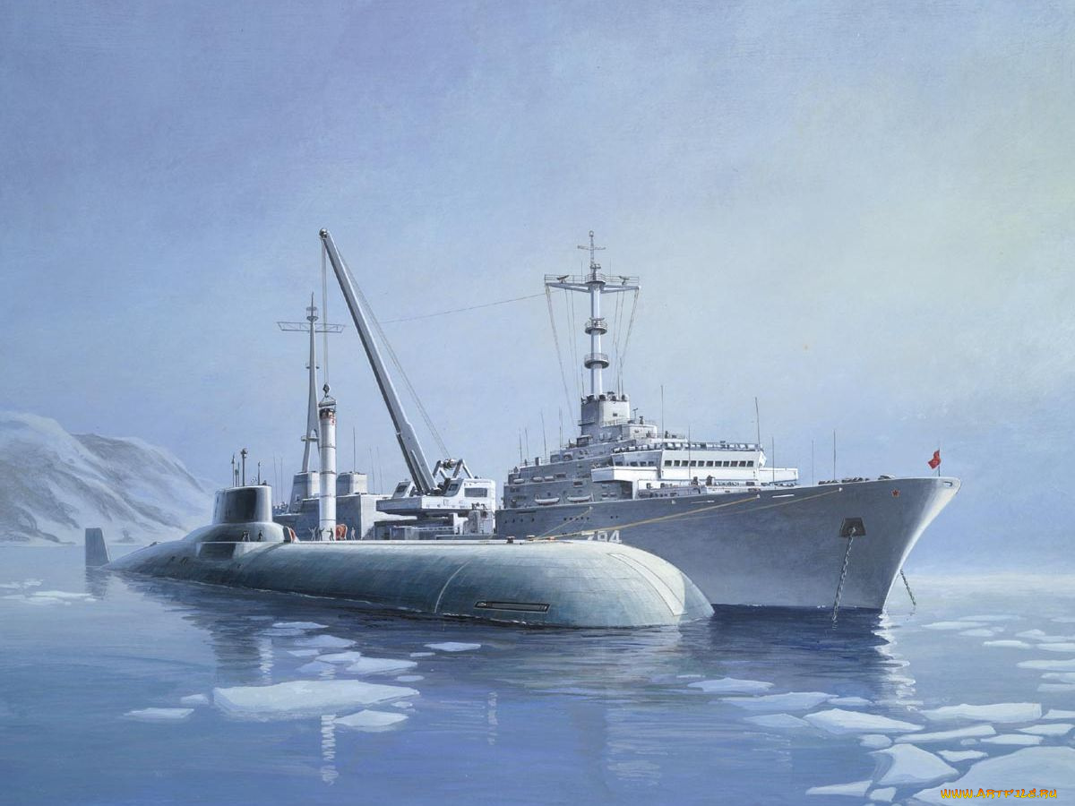 корабли, рисованные