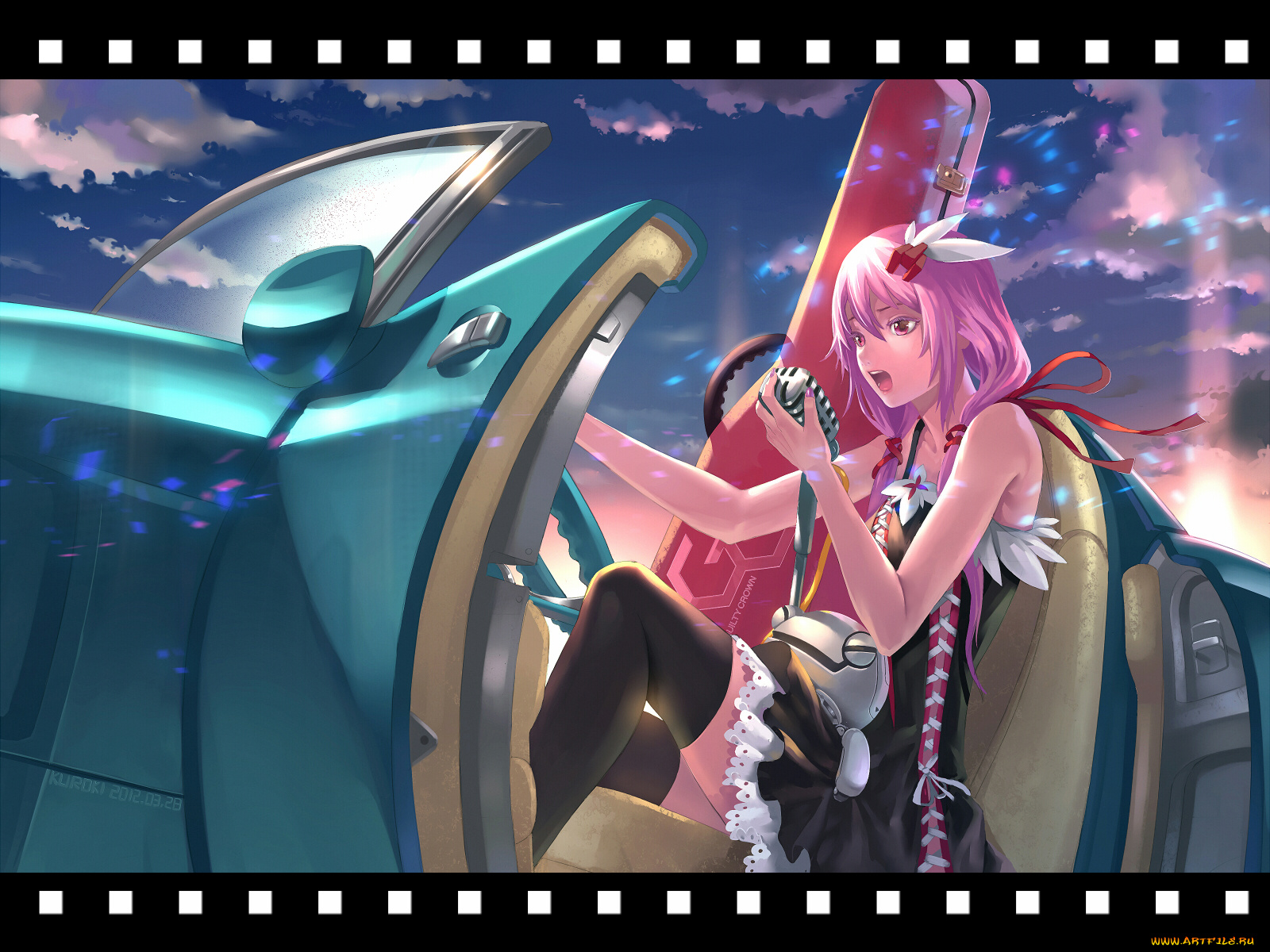 yuzuriha, inori, аниме, guilty, crown